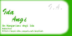 ida angi business card